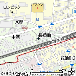 愛知県名古屋市中村区長草町45周辺の地図