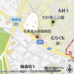 桂名会名東老人保健施設周辺の地図
