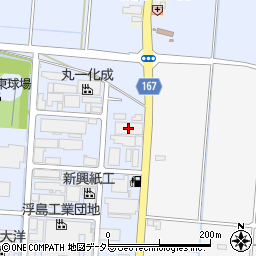 新興紙工本社工場周辺の地図