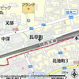 愛知県名古屋市中村区長草町20周辺の地図