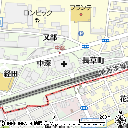 愛知県名古屋市中村区野田町中深周辺の地図
