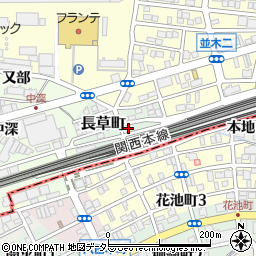 愛知県名古屋市中村区長草町15周辺の地図
