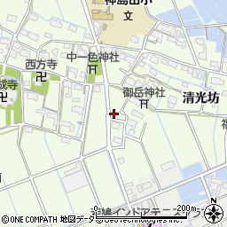 愛知県津島市中一色町清光坊38周辺の地図