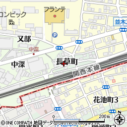 愛知県名古屋市中村区長草町48周辺の地図
