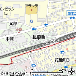 愛知県名古屋市中村区長草町50周辺の地図