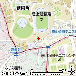 名古屋大学ライフル射撃場周辺の地図