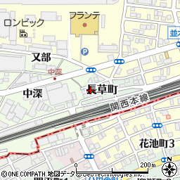 愛知県名古屋市中村区長草町40周辺の地図