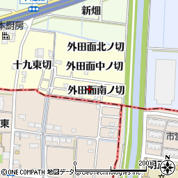 愛知県あま市七宝町徳実外田面南ノ切周辺の地図