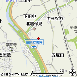 愛知県豊田市篠原町黒坪周辺の地図