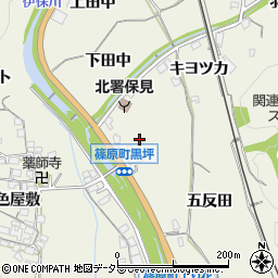 愛知県豊田市篠原町（黒坪）周辺の地図