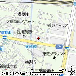 富士停車場線周辺の地図