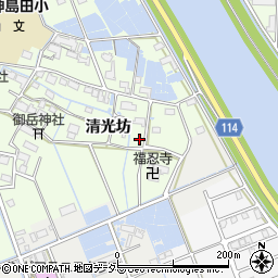 愛知県津島市中一色町清光坊116周辺の地図