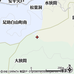 愛知県豊田市足助町大狭間周辺の地図