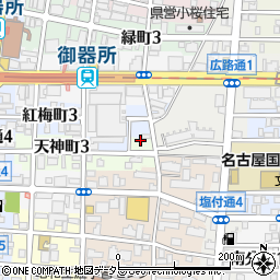 愛知県名古屋市昭和区紅梅町3丁目25周辺の地図
