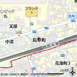 愛知県名古屋市中村区長草町32周辺の地図