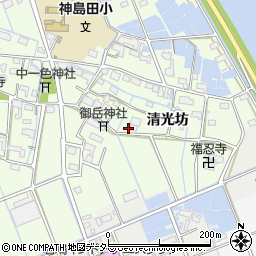 愛知県津島市中一色町清光坊134周辺の地図