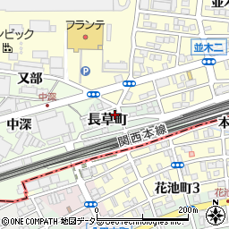 愛知県名古屋市中村区長草町27周辺の地図