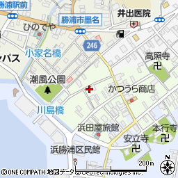千葉県勝浦市勝浦101周辺の地図