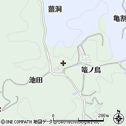 愛知県豊田市足助町篭ノ鳥周辺の地図