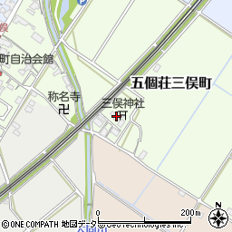 滋賀県東近江市五個荘三俣町185周辺の地図