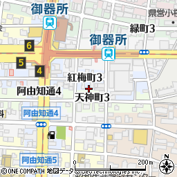 愛知県名古屋市昭和区紅梅町3丁目8周辺の地図