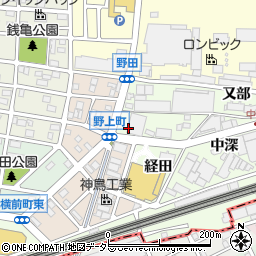 愛知県名古屋市中村区野田町経田周辺の地図