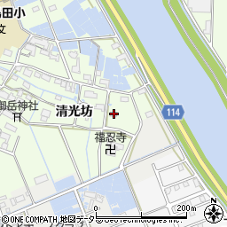 愛知県津島市中一色町清光坊周辺の地図
