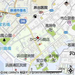 千葉県勝浦市勝浦72周辺の地図