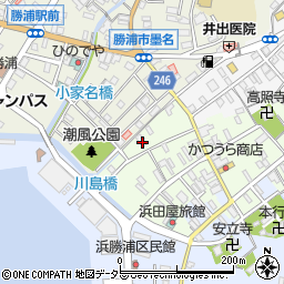 千葉県勝浦市勝浦87周辺の地図