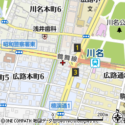 ファミリーマート川名駅前店周辺の地図