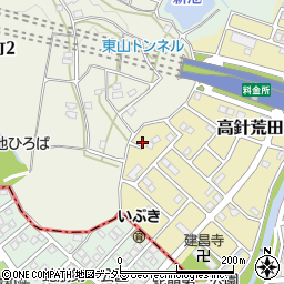 愛知県名古屋市名東区猪高町大字高針（荒田）周辺の地図