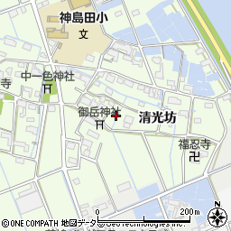 愛知県津島市中一色町清光坊172周辺の地図