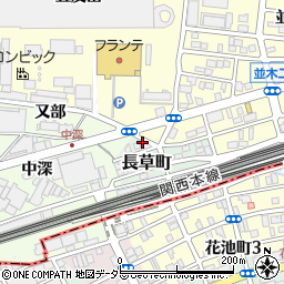 愛知県名古屋市中村区長草町30周辺の地図