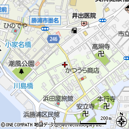 千葉県勝浦市勝浦107周辺の地図