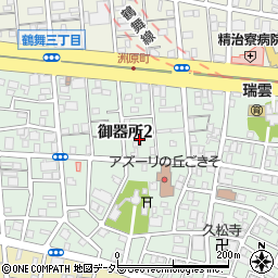愛知県名古屋市昭和区御器所2丁目4周辺の地図