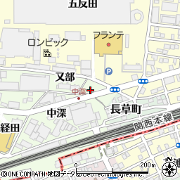 愛知県名古屋市中村区野田町又部31-2周辺の地図