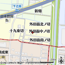 愛知県あま市七宝町徳実外田面中ノ切周辺の地図