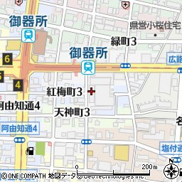 名古屋市役所交通局　市バス御器所分所周辺の地図