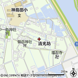 愛知県津島市中一色町清光坊143周辺の地図