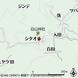 愛知県豊田市大塚町シタオチ周辺の地図