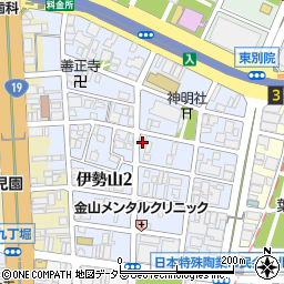 愛知県名古屋市中区伊勢山周辺の地図