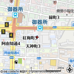 愛知県名古屋市昭和区紅梅町3丁目11周辺の地図