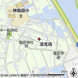 愛知県津島市中一色町清光坊142周辺の地図