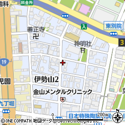 愛知県名古屋市中区伊勢山周辺の地図