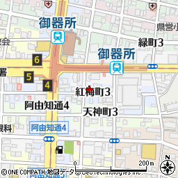 愛知県名古屋市昭和区紅梅町3丁目5周辺の地図
