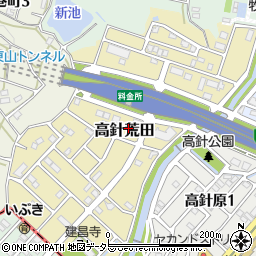 愛知県名古屋市名東区高針荒田周辺の地図