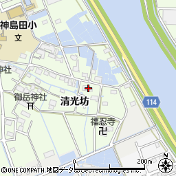 愛知県津島市中一色町清光坊126周辺の地図