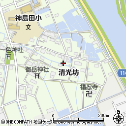 愛知県津島市中一色町清光坊151周辺の地図