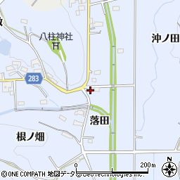 愛知県豊田市乙部町落田1周辺の地図