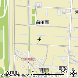 愛知県愛西市立田町富安周辺の地図